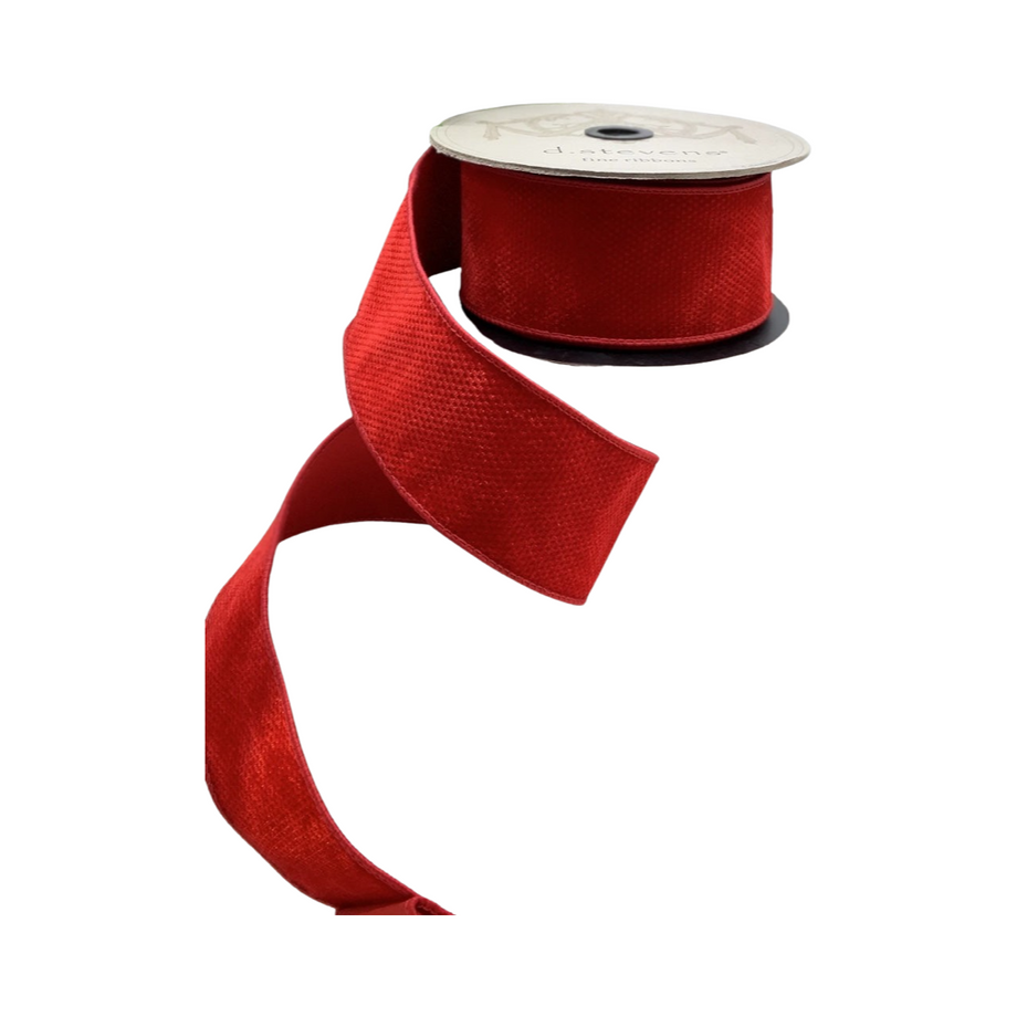 Red Flashy Velvet Ribbon, 4 X 10YD