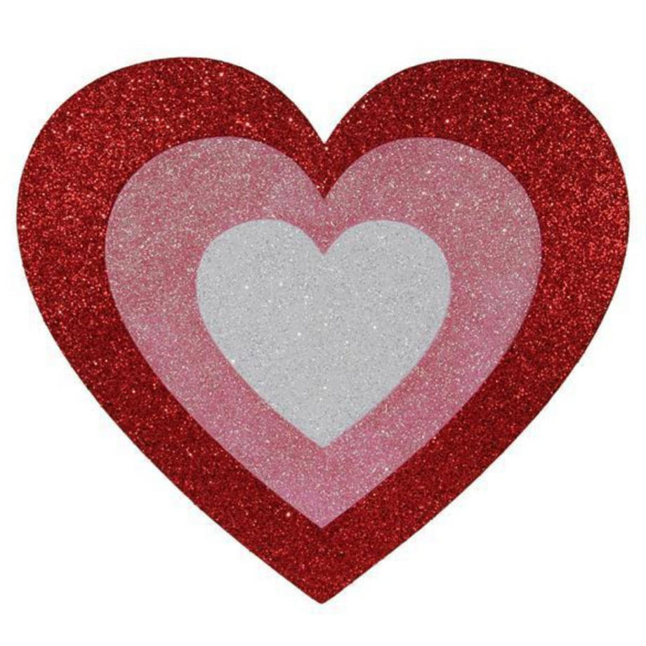 Red, Pink, and White Glittered Heart – Miss Cayce's Wonderland